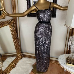 David Morris Full Length Sequin Vintage Gown